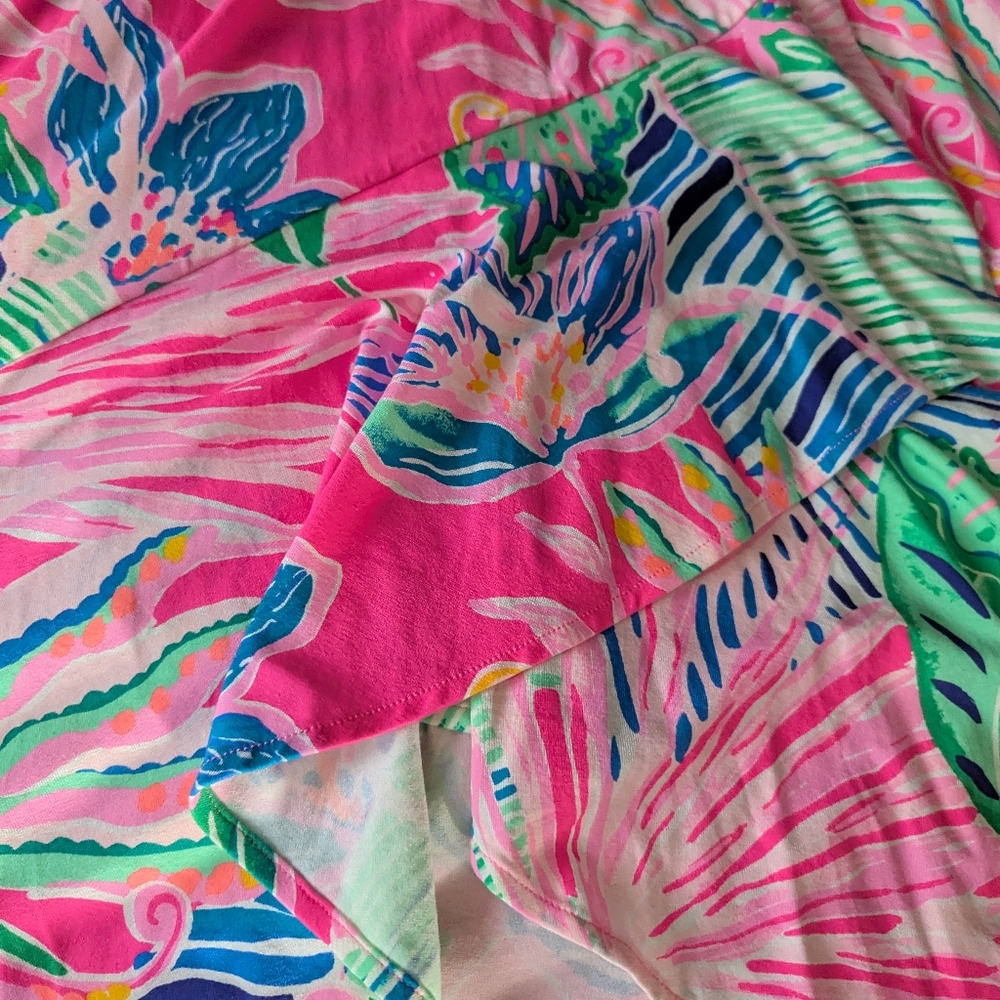 Lilly Pulitzer Pink Multi Tropical High-Low Montague Maxi - Picture 5 of 8